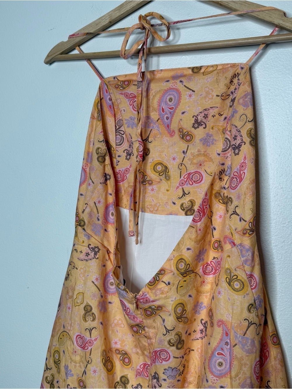 Charlie Holiday Maple Halter Maxi paisley floral summery print linen cotton 6 - Picture 7 of 14